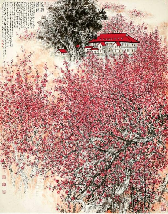 萧晖荣《红岩精神》设色纸本183x145cm 2022年作