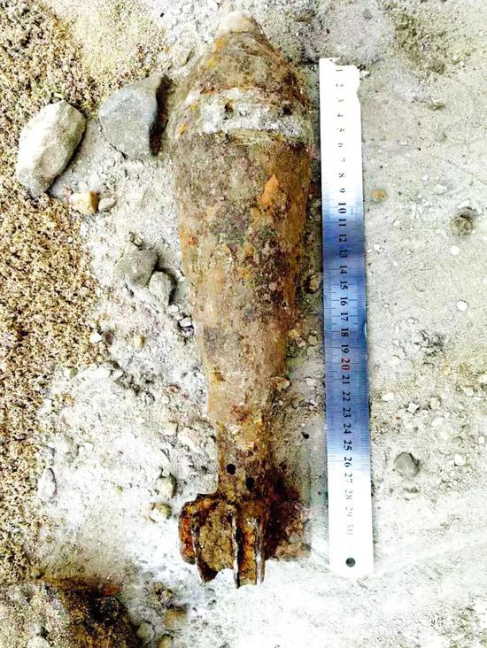 延边一处工地发现两枚炮弹 其中一枚具有爆炸性