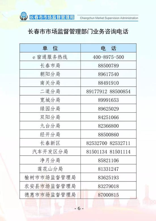 长春市市场监督管理局编发《惠企便民服务手册》