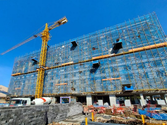 图为该项目主体工程建设现场.