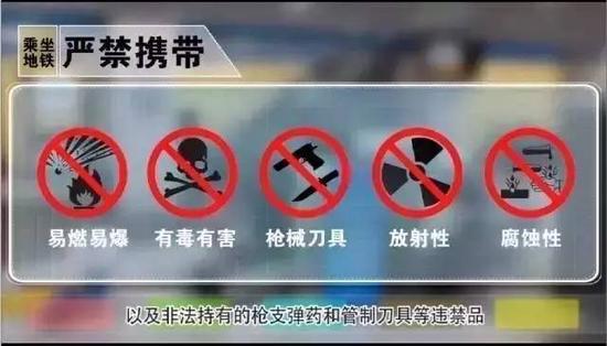 嚴禁攜帶非法持有的槍支彈藥和管制刀具等違禁品