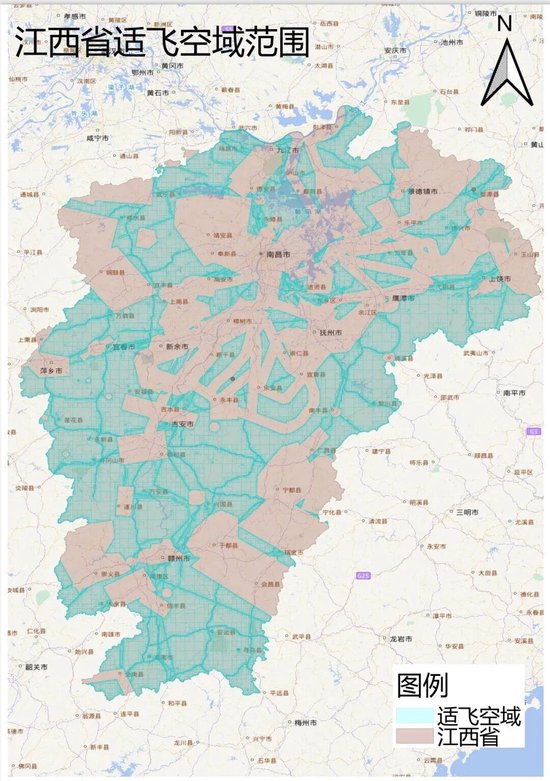 江西多地无人机适飞区域公布