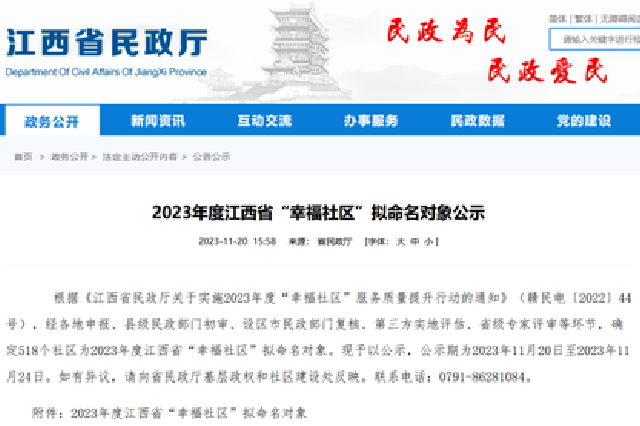 看看你住在“幸福社区”吗？南昌这些社区拟被命名