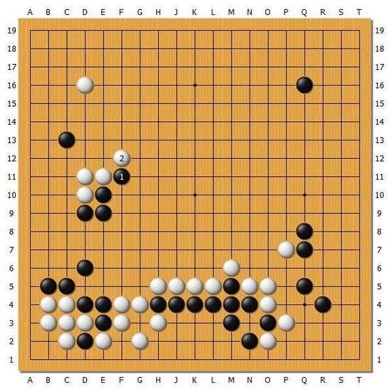 【图3】黑1扳的话白2也扳一个，黑棋的方向很奇怪。