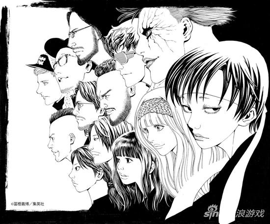 富坚义博为户川纯与摇滚乐队 Vampillia绘制的漫画形象