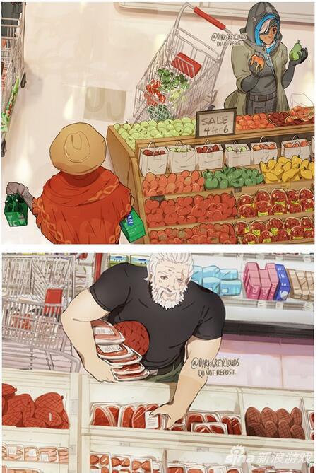 大触笔下《守望先锋》 英雄们开party其乐融融