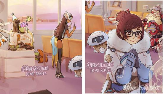 大触笔下《守望先锋》 英雄们开party其乐融融