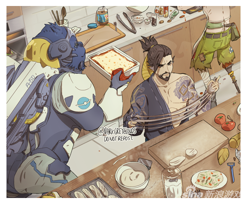 大触笔下《守望先锋》 英雄们开party其乐融融