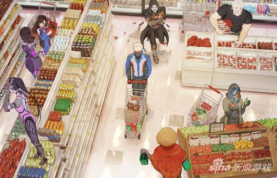 大触笔下《守望先锋》 英雄们开party其乐融融