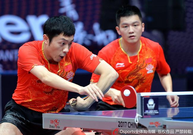 许昕/樊振东2-3负张本智和组合，中国赛男双全部出局。