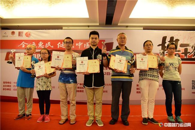 四川赛区总决赛棋王合影