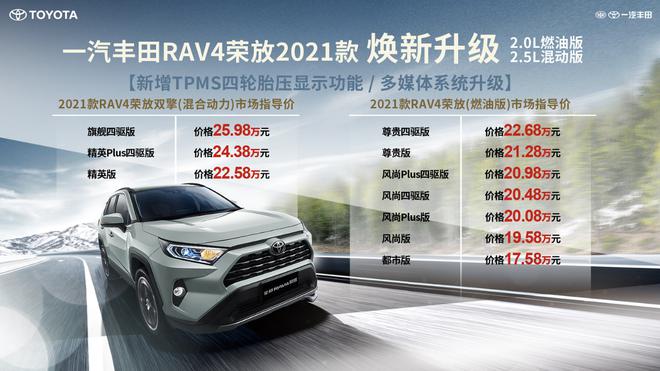 RAV4荣放双擎E+正式上市 售24.88-29.68万