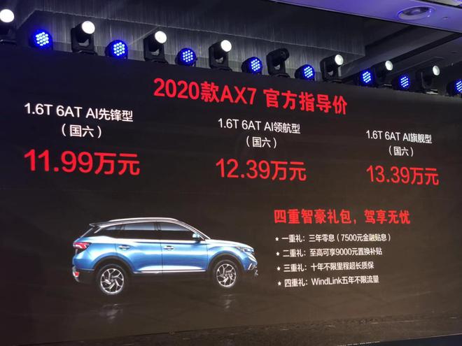 11.99-13.39万 东风风神2020款AX7上市