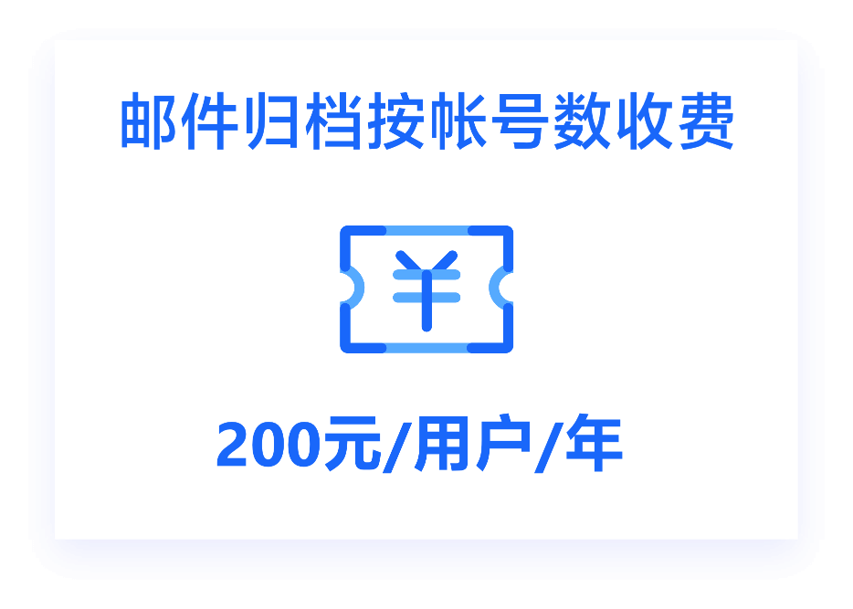 邮件归档按账号数付费