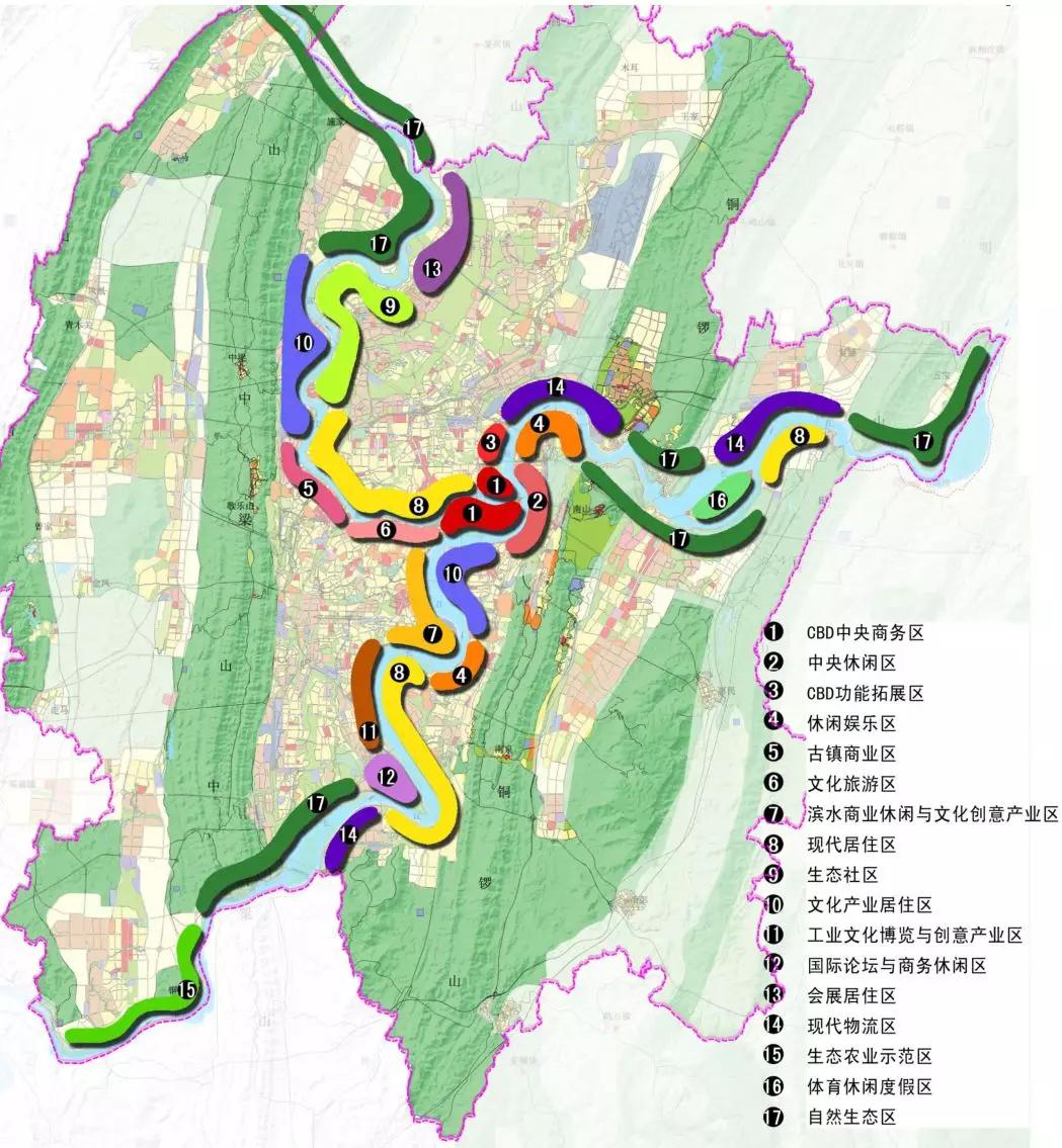 滨江功能规划示意图
