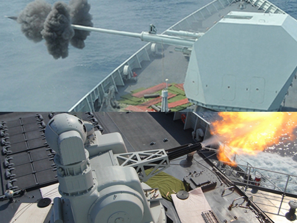 052d战舰主炮对海狂吼撼天动地