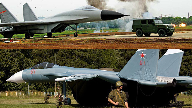 中俄军事武器假目标大对比