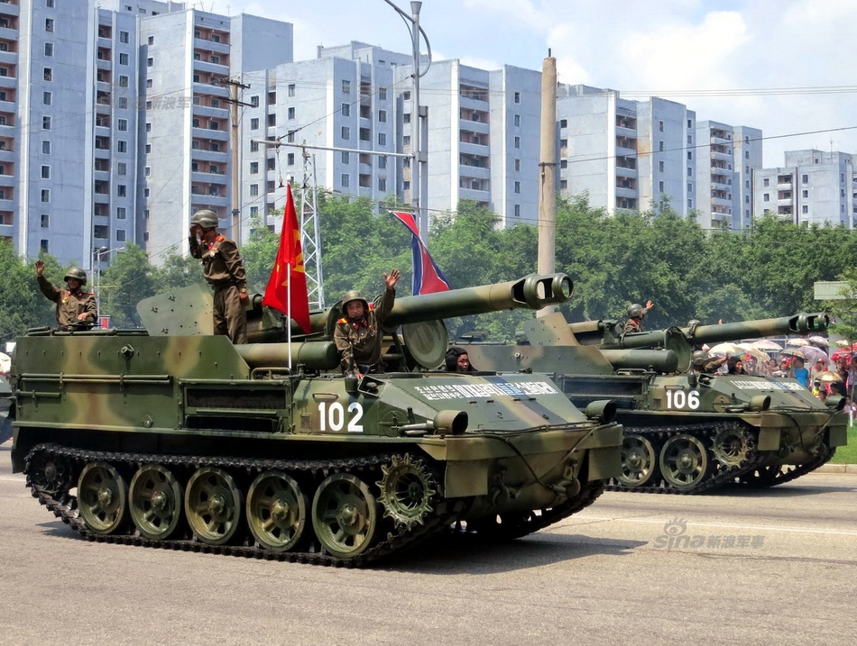 韩国最怕这个?朝鲜多型自行火炮亮相超霸气