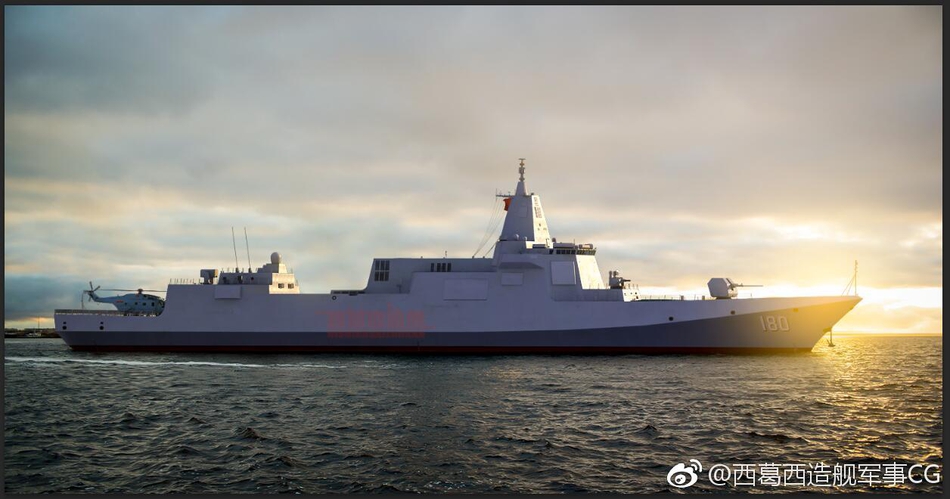 1 / 10 近日,正同时在我国两大造船厂建造的055万吨级导弹驱逐舰连续