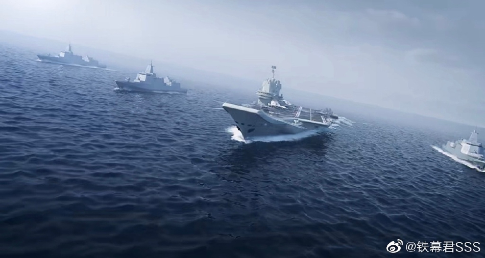 细节真漂亮!cg图展望中国海军国产航母山东舰编队