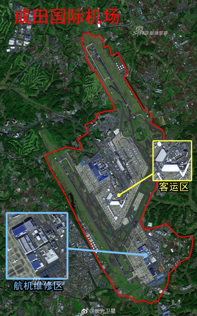 5米.为了实现大范围的凝视观测.(图为日本成田国际机场高清卫星照.