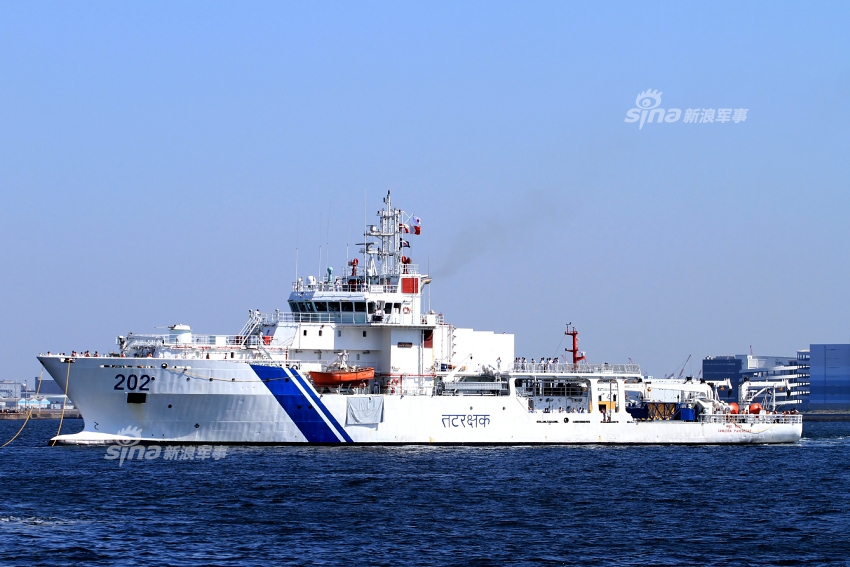 给你看看中国海警船!印度新造高速海警巡逻艇