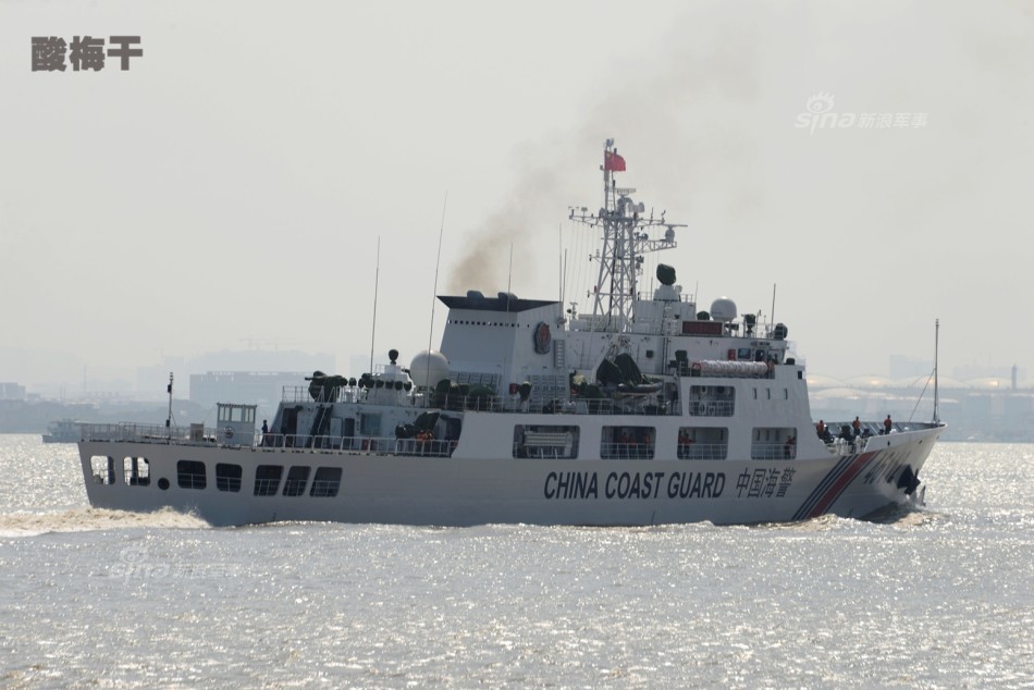 又一艘中国718b海警船入役!全副武装将巡钓岛