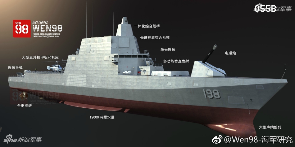 网友制作大改版055驱逐舰!科幻造型超ddg1000_高清图集_新浪网