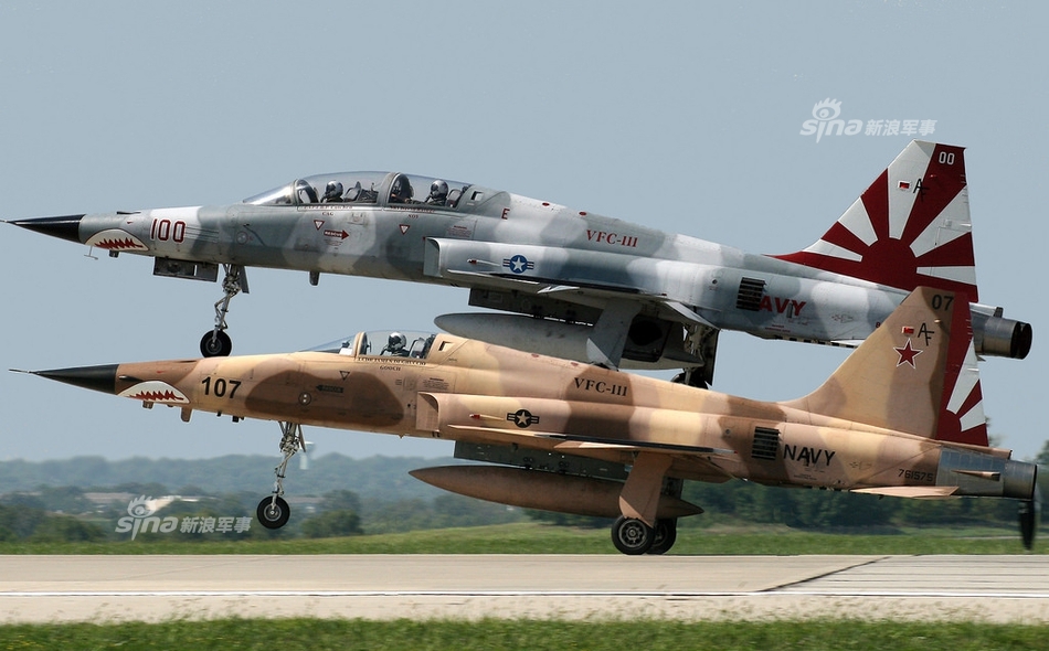 中国还是俄罗斯?美军假想敌部队1架f5战机坠毁