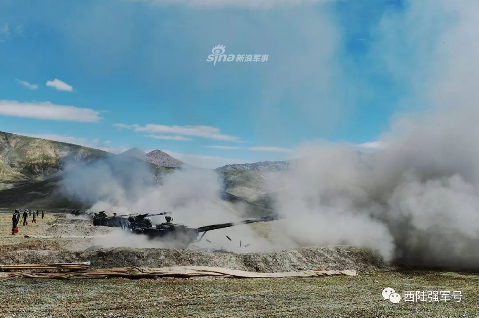 昆仑战神发飙!我陆军02突击炮领衔轻重火力高原狂轰