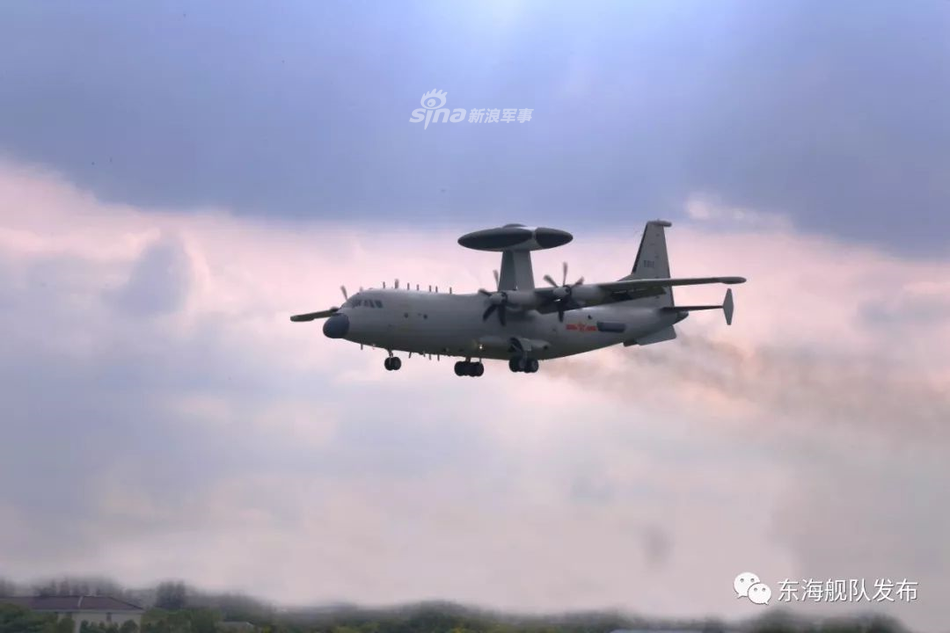 东海舰队空警500预警机全天候实兵演练