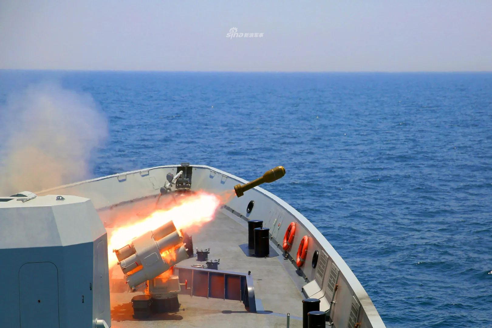 北海舰队054a日照舰实弹射击训练_高清图集_新浪网