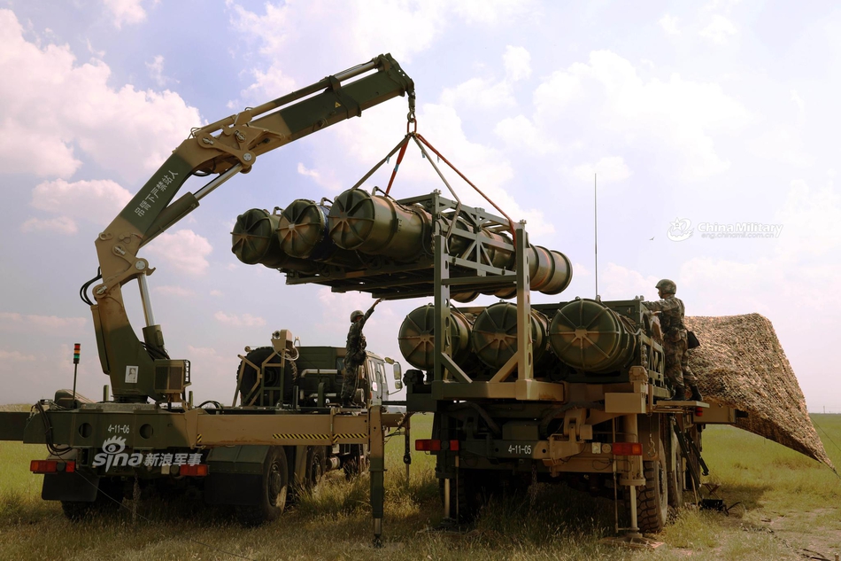 红旗9最佳小弟!我陆军红旗16防空导弹亮剑渤海