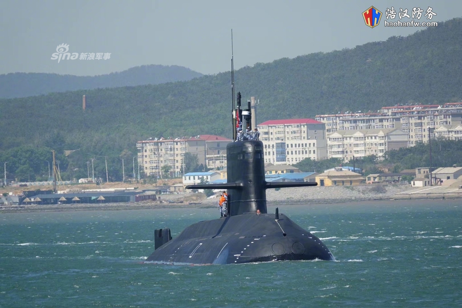 360度无死角美照!我军039b新型常规潜艇出海巡疆