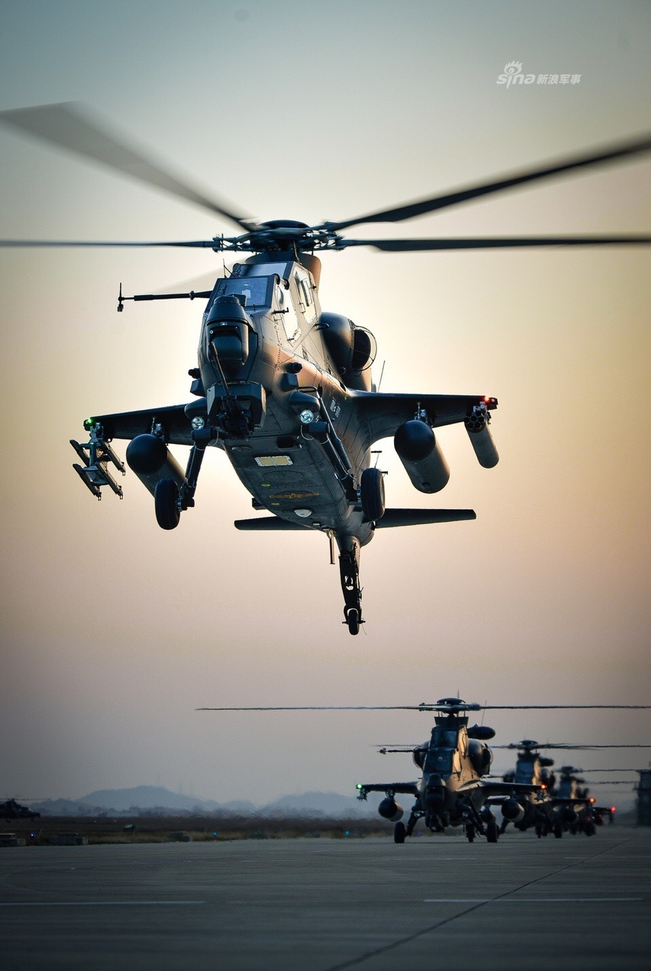 我军武直10直升机也玩大象漫步_高清图集_新浪网