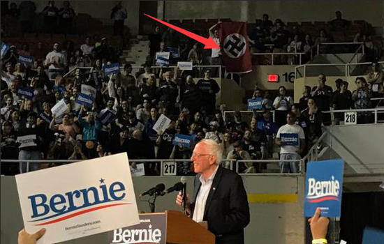 桑德斯：从未想到 美国人会在竞选集会上看见纳