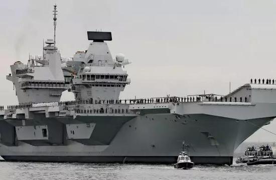▲资料图片：英国海军新航母“伊丽莎白女王”号