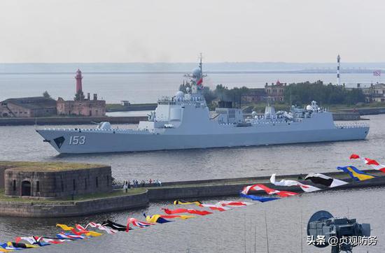 △“西安舰”于7月28日亮相俄罗斯2019年海军节阅兵