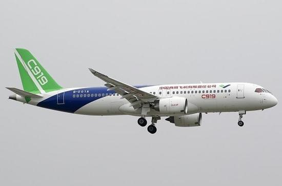 C919正在进行试飞