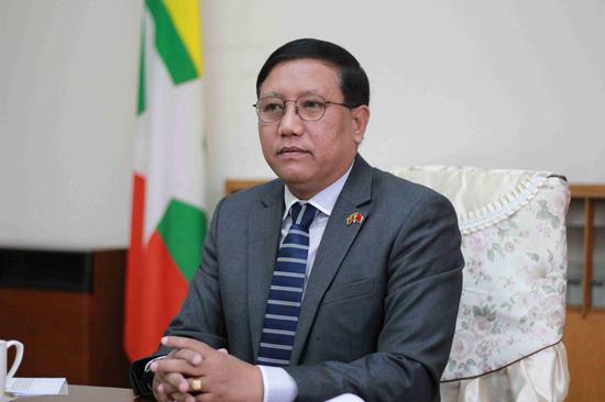 缅甸驻华大使吴帝林翁。黎巧毅 摄