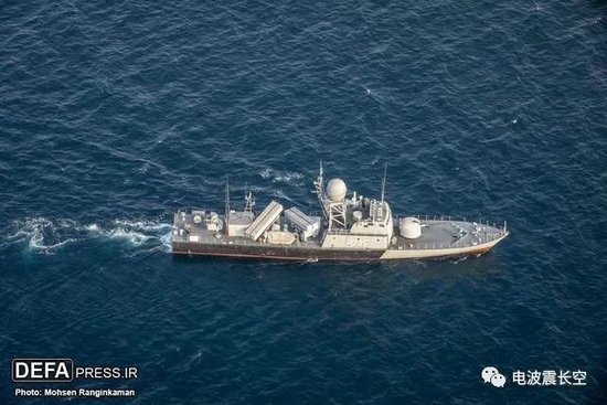 图：参演的Sina级导弹艇泽雷号，去年刚服役