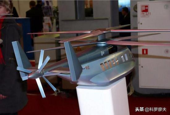 图片:俄军推出的卡-92高速直升机模型