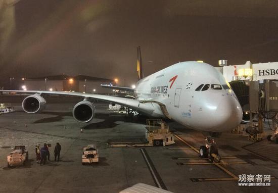 韩亚航空的A380 图自观察者网