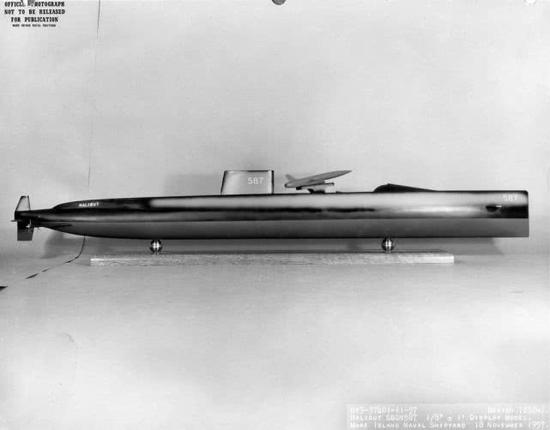 图片:“哈利布特”号核潜艇(SSGN-587)的船厂模型