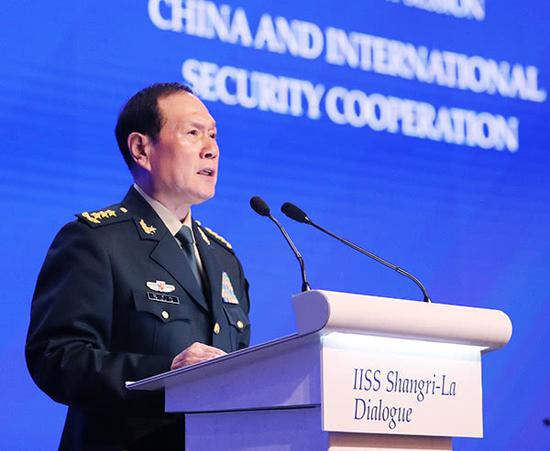魏凤和上将发表演讲,图片来源:澎湃新闻