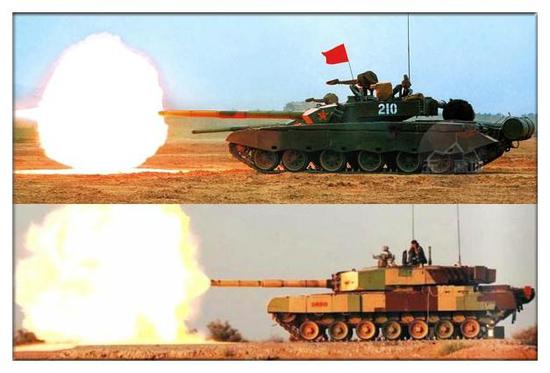 但是,印度一直认为,"阿琼"坦克跟中国的99坦克 也是一个层级的,甚至更