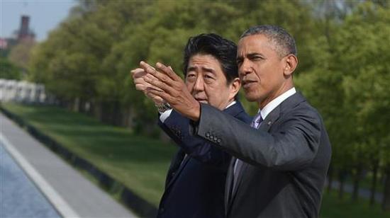 日本首相安倍晋三与美国总统奥巴马(资料图)