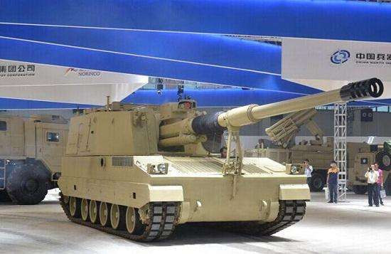 阿布扎比防务展亮相的plz-52自行火炮