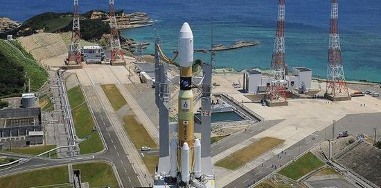 图为位于日本南端种子岛的发射场群.