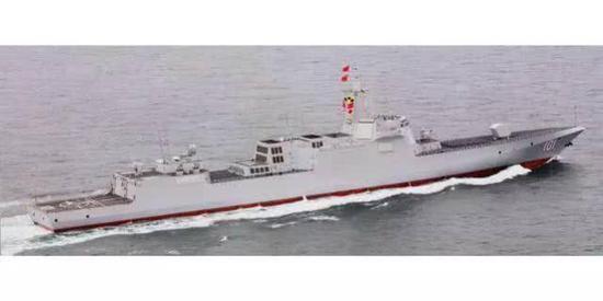 055首舰还在进行各种技术试验